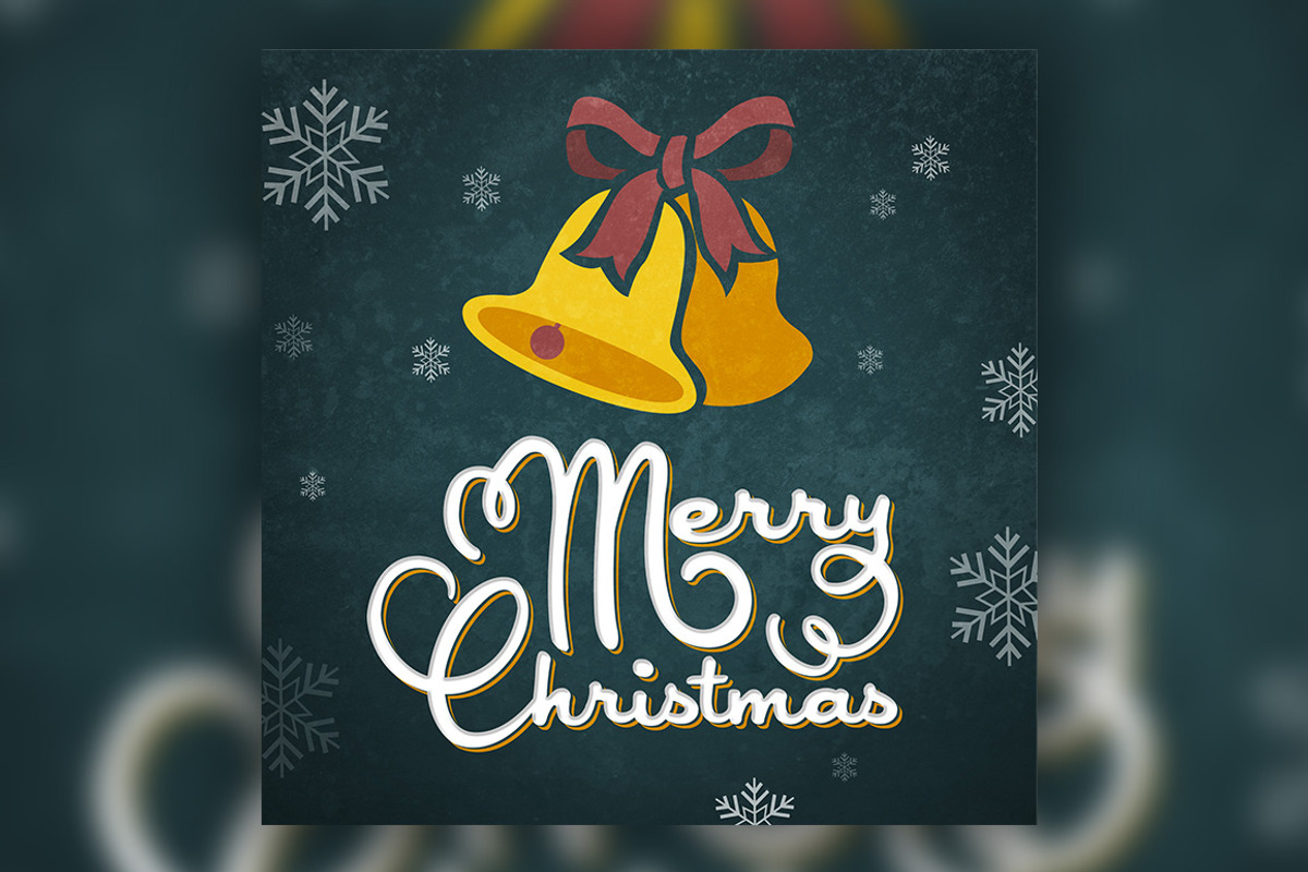Vintage Christmas Typography Cards, an Illustration by ShinyPixel (Photo 2 of 7)