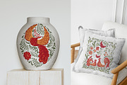 PETRYKIVKA - Ukranian folk art, an Illustration by Evgenia Pichkur (Thumbnail 4 of 15)