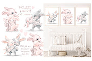 Cute Bunny in Love, an Animal Illustration by MarinadeArt (Thumbnail 2 of 7)