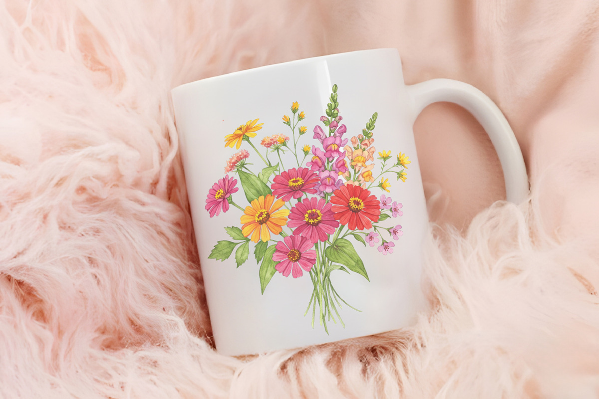 Spring Flowers Bouquet Clipart, an Illustration by RobertsArt (Photo 3 of 7)