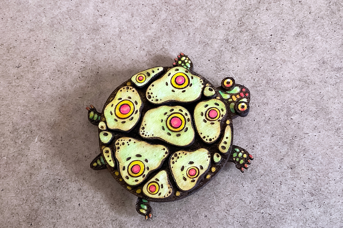 DIY Turtle Laser Cut File Craft Deco, an Object Illustration by Bubert Art (Photo 5 of 9)