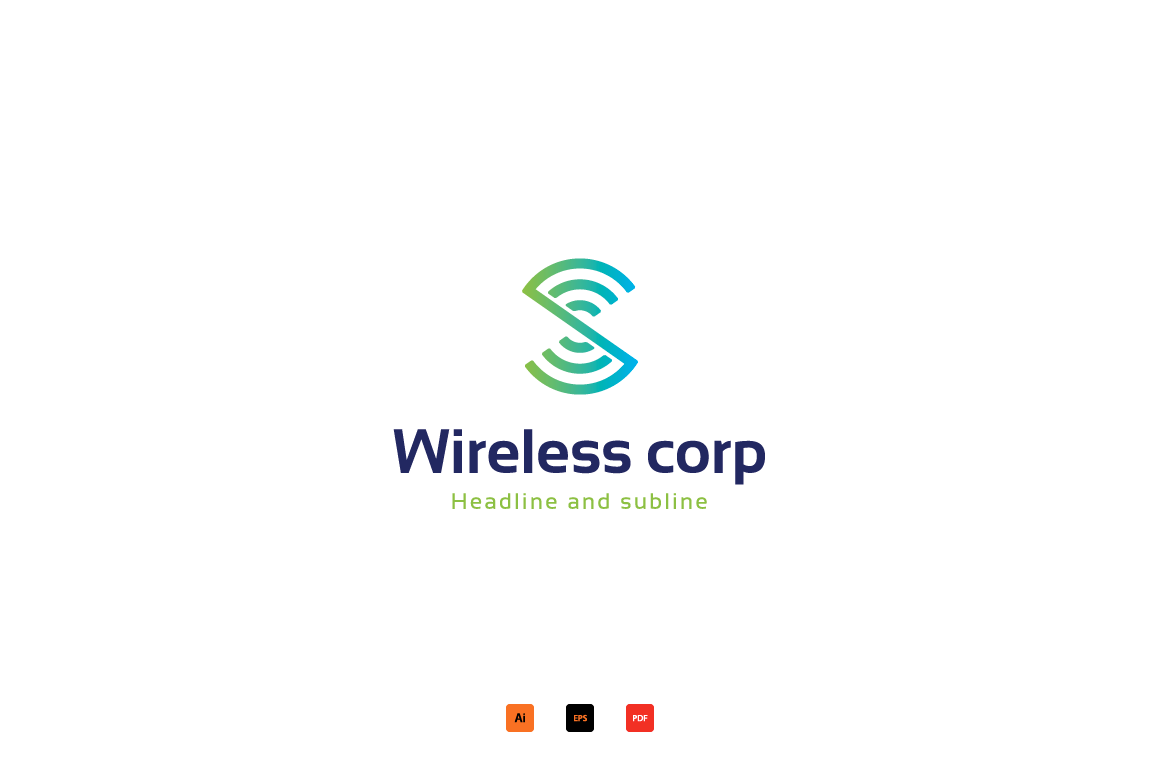 Wireless logo, a Branding & Logo Template by Anton Akhmatov