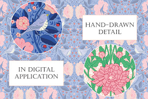 William Morris Patterns Pink & Blue