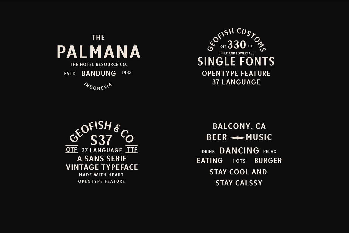 Geofish Vintage Font, a Sans Serif Font by Yukita Creative (Photo 4 of 12)