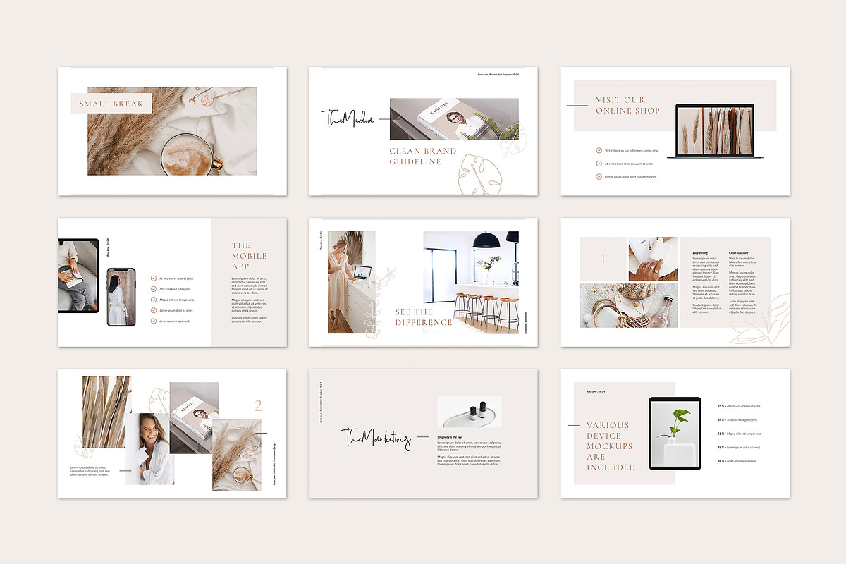 RosaJane Keynote Brand Guidelines, a Presentation Template by AgataCreate (Photo 7 of 13)
