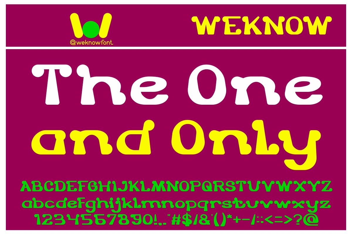 the one and only font, a Font by weknow (Photo 2 of 5)