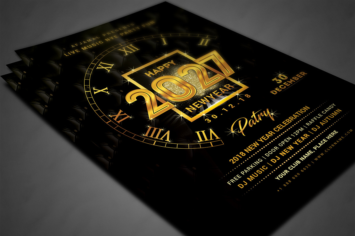 New Year Flyer, a Flyer Template by AfzaalGraphics (Photo 3 of 4)