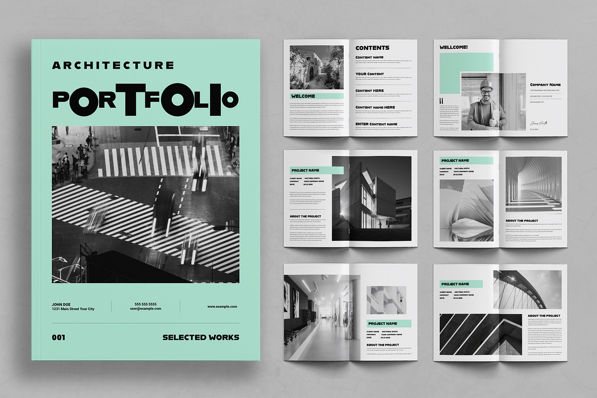 Architecture Portfolio Template, a Brochure Template by ContestDesign (Photo 1 of 3)