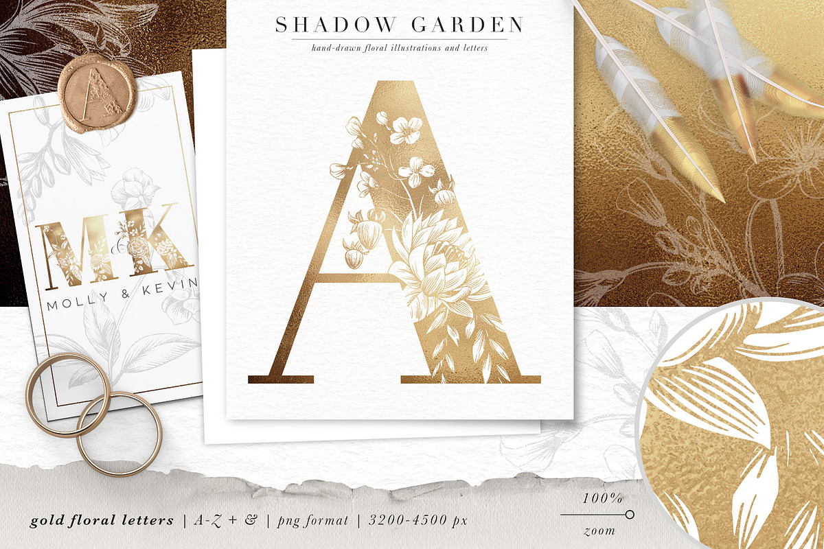 Shadow Garden Botanical Monograms, an Illustration by Eclectic Anthology (Photo 3 of 15)