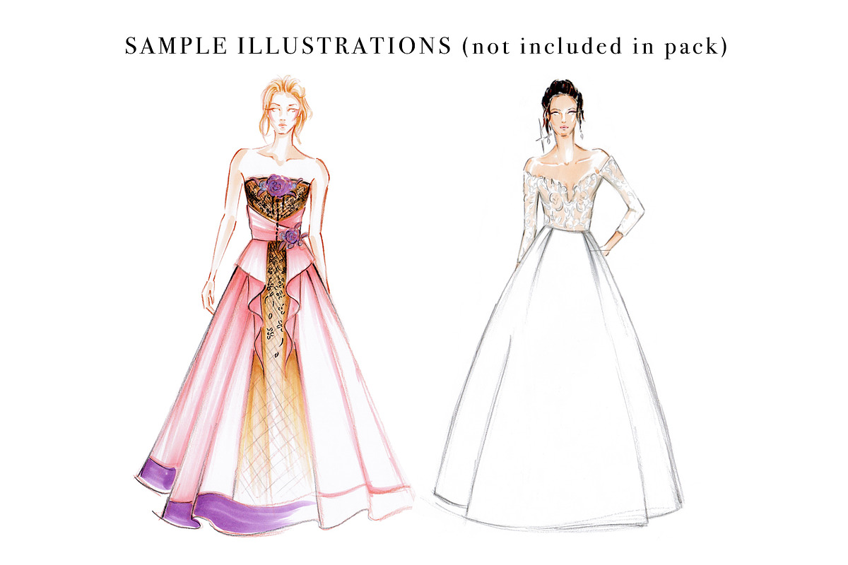 Sale-Hand-Drawn Fashion Croquis Pack, an Illustration by Art by Lin (Photo 4 of 4)