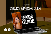 Black & Orange Service Guide, a Marketing Template by My Template Studio (Thumbnail 1 of 16)
