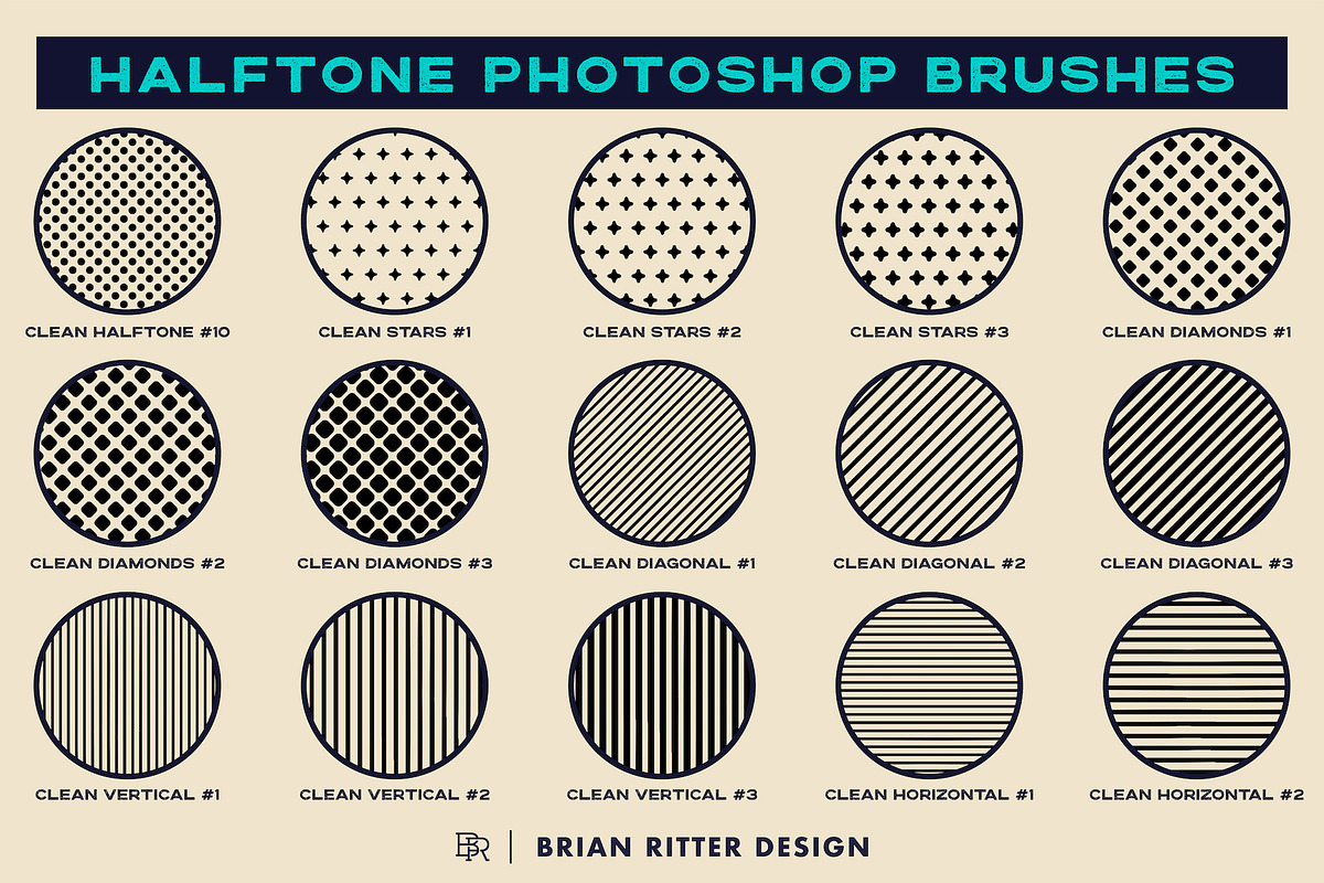 Halftone Photoshop Brushes, a Brush Add-On by Brian Ritter Design (Photo 8 of 9)