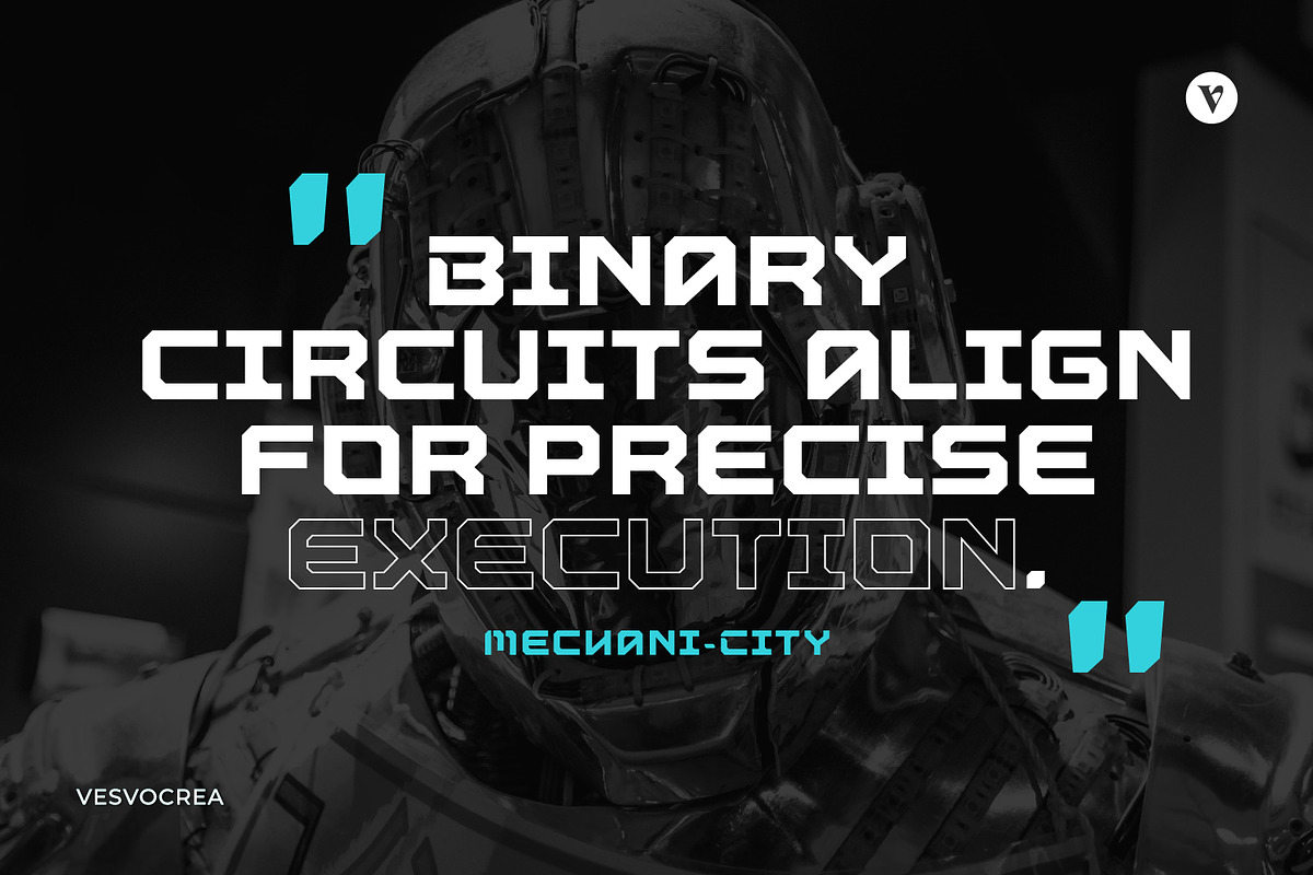 Revolta - Tech Display Font, a Sans Serif Font by Vesvocrea (Photo 5 of 8)