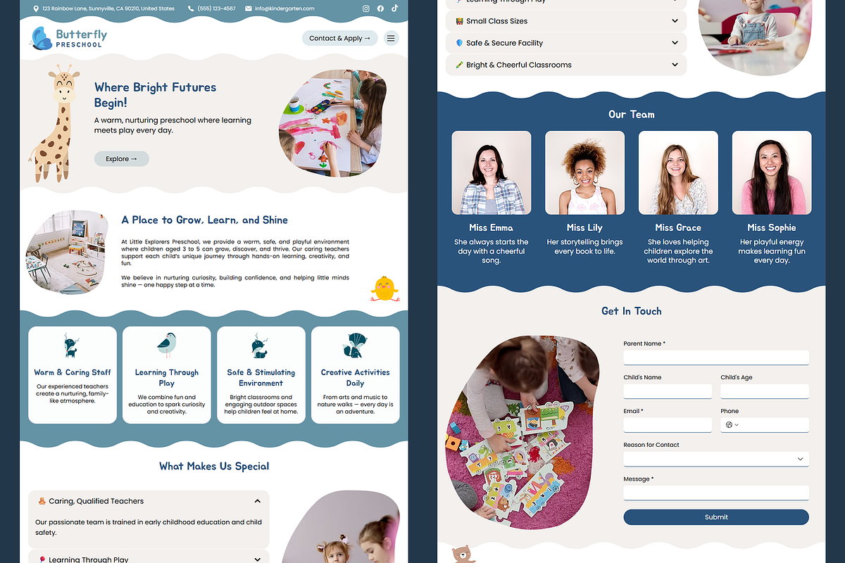 Kindergarten Wix Website Template, a Wix Template by Kitteeh (Photo 8 of 10)