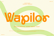Wapilor - Stylish Experimental Font, a Sans Serif Font by Say Studio (Thumbnail 1 of 11)
