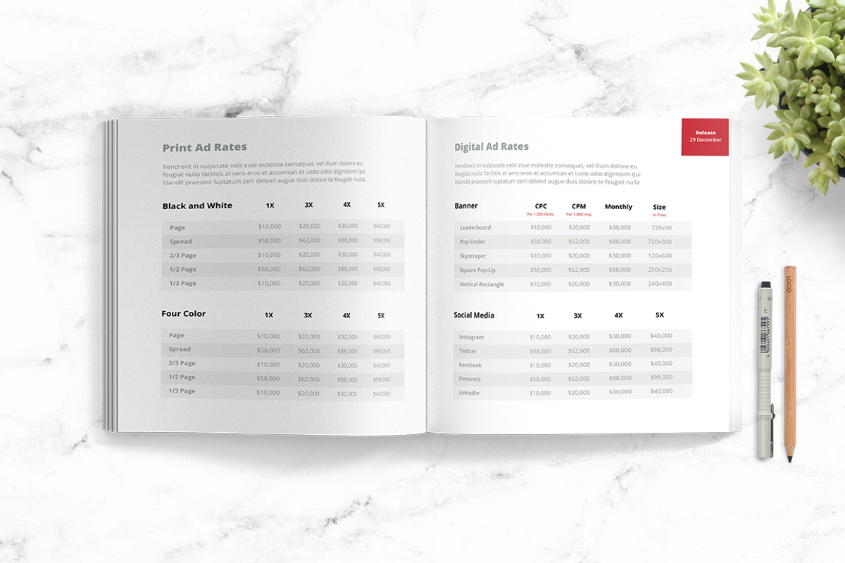 Magazine Media Kit Template, a Social Media Template by ariodsgn (Photo 8 of 9)