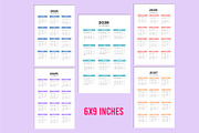 5 Year Calendar 2024-2028 For Canva, a Stationery Template by Shumaya (Thumbnail 5 of 5)