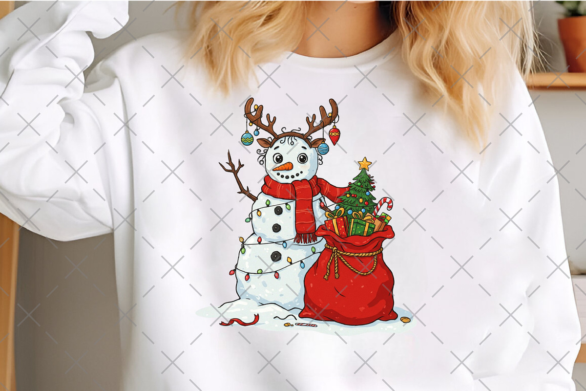 Funny snowman png, Christmas snowman, an Illustration by Craft Nest (Photo 4 of 6)