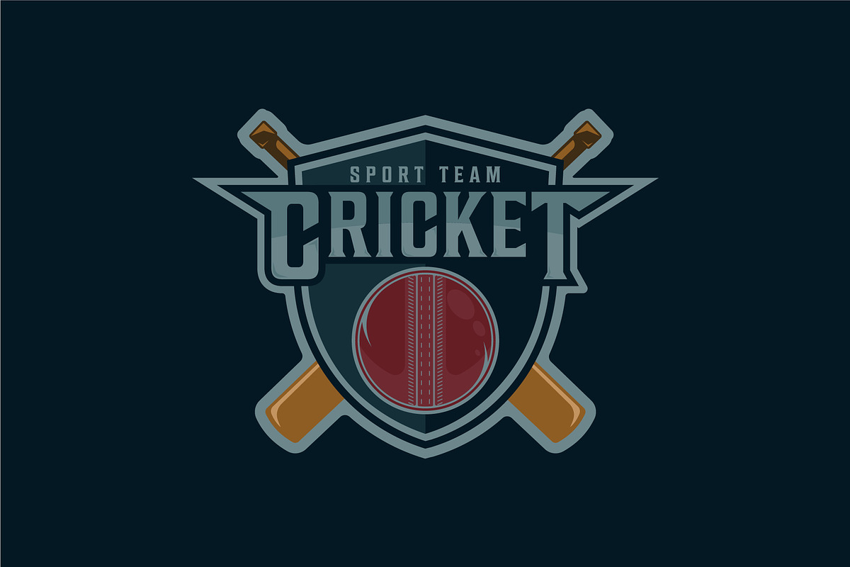 cricket sport emblem logo vector, a Branding & Logo Template by zyxroun shop