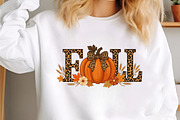 Cute Autumn Leopard Print Fall PNG, a Seasonal Illustration by designcity5 (Thumbnail 2 of 4)