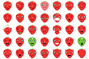 Strawberry Emoticons / Emoji, an Emoji Icon by land art (Thumbnail 3 of 5)