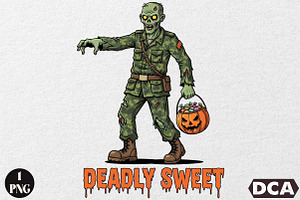 Camo Zombie Halloween Sublimation, an Illustration by DreamCafeArt