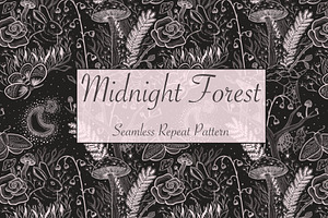 Midnight Forest Repeat Pattern