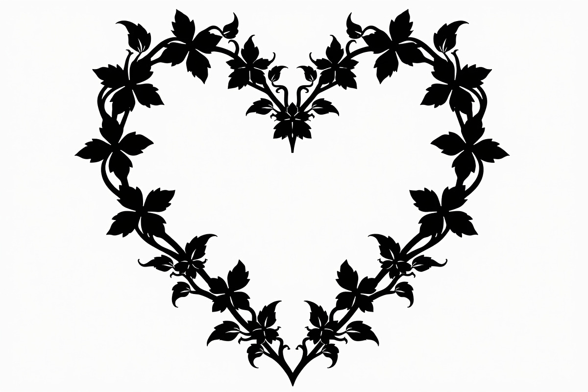 Romantic Floral Heart Clipart Set, an Illustration by Creativeshirt (Photo 8 of 9)