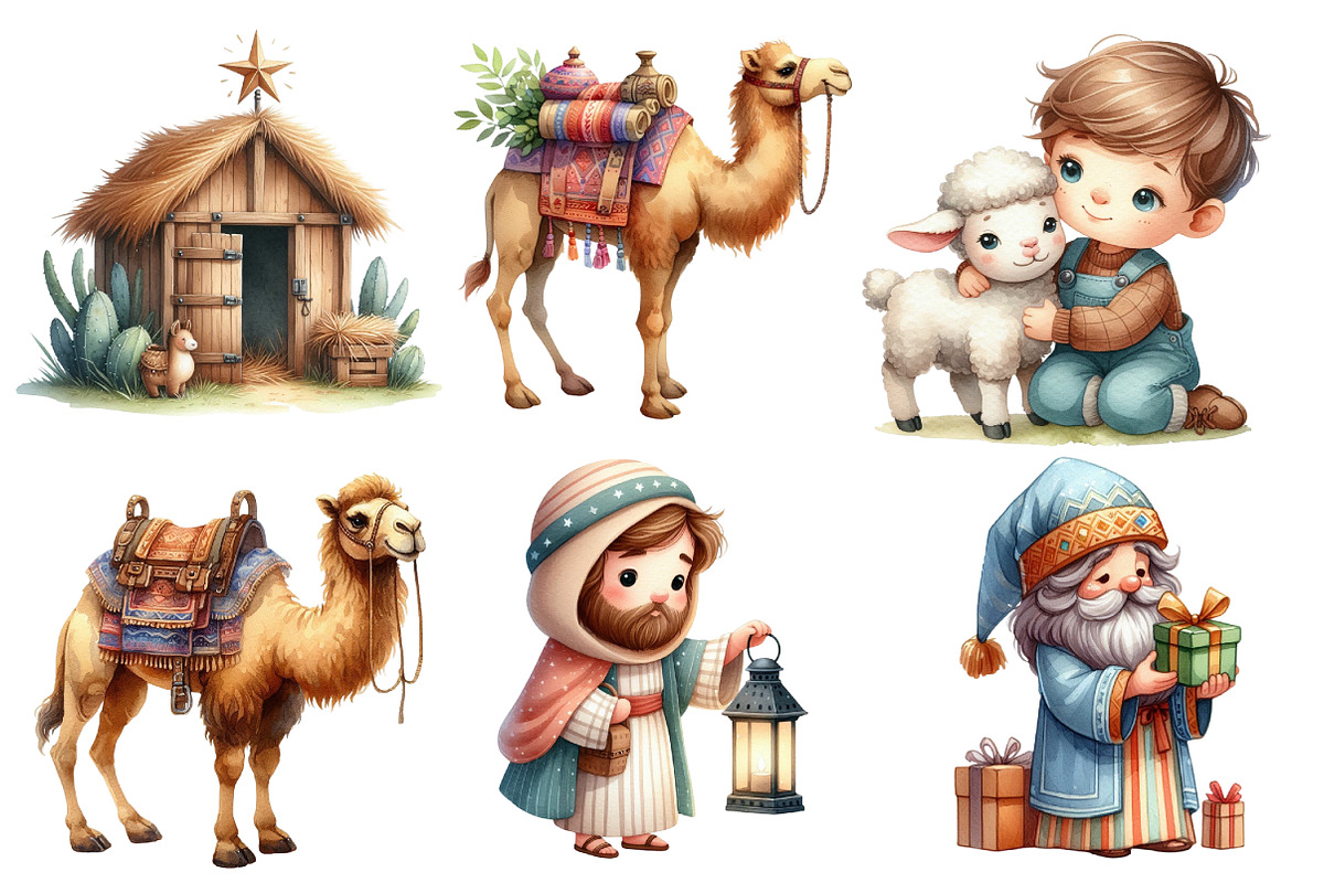 Christmas Nativity Sublimation Clipa, an Illustration by Designworld (Photo 3 of 6)