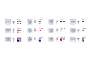 Electric power sockets with, an Object Illustration by the8monkey