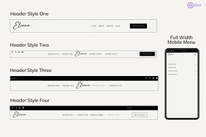 Divi Theme Header Template Bundle