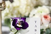 Purple Orchid Wedding Template Bundl, a Stationery Template by MarryMeMoments (Thumbnail 6 of 7)
