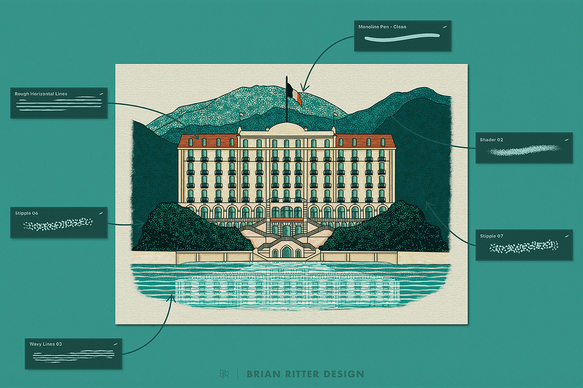 Versatile Brush Kit for Procreate, a Brush Add-On by Brian Ritter Design (Photo 4 of 7)