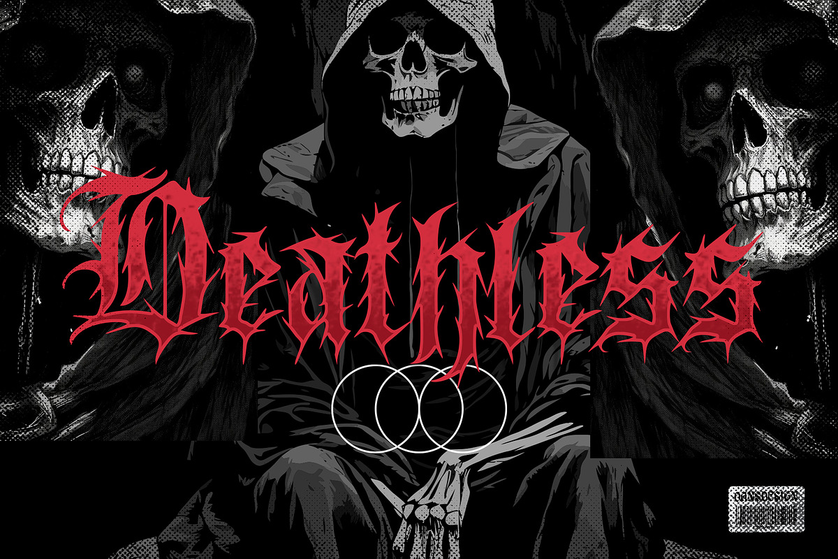 BONES Blackletters Gothic Display, a Blackletter Font by dansdesign (Photo 5 of 8)