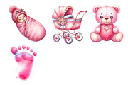 Pink Baby Girl Nursery Clipart, an Icon by Dream Creation (Thumbnail 6 of 6)