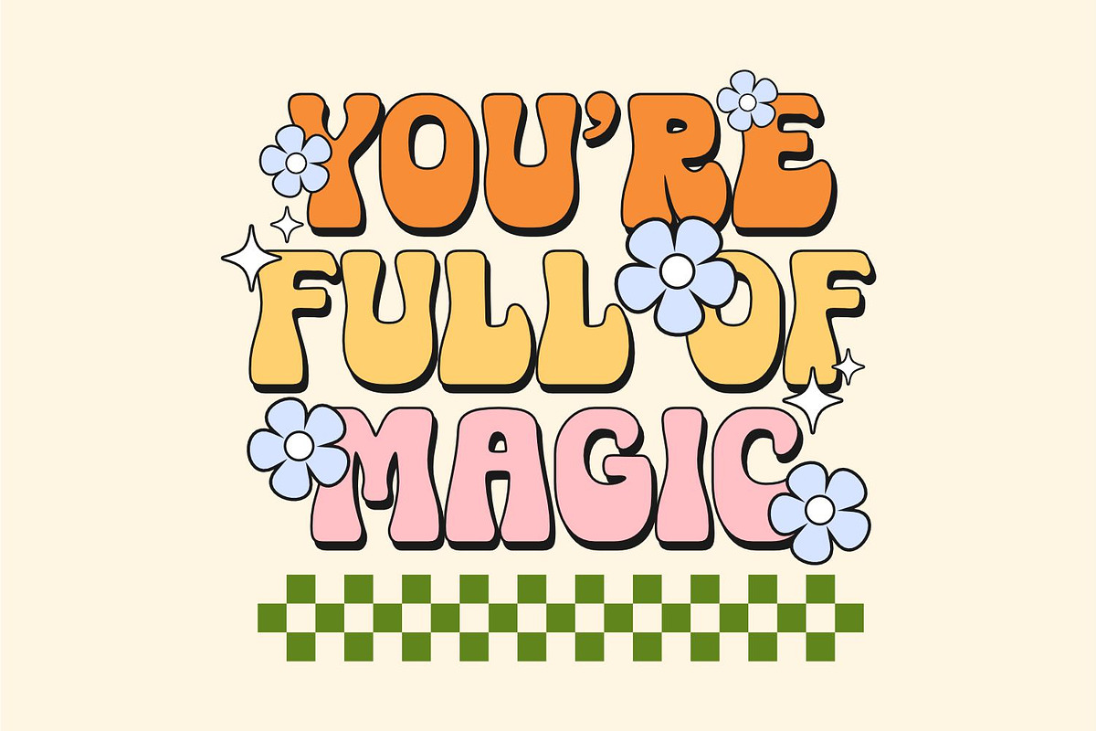 MAGIC FLOWER - GROOVY FONT, a Serif Font by Keithzo (Photo 3 of 9)