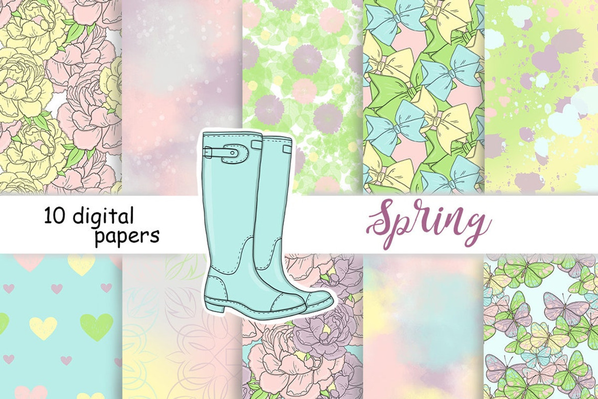 Spring Pattern, a Pattern Graphic by GlamArtZhanna (Photo 1 of 3)