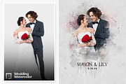 Wedding Watercolor Art Photo Effect, an Action Add-On by Shovajit (Thumbnail 3 of 9)