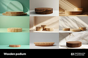 Wooden podiums. 61 images, a Decorative Illustration by Handmadefont (Thumbnail 10 of 14)