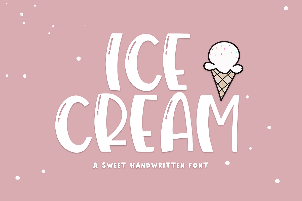 Ice Cream - A Fun Handwritten Font, a Font by KA Designs (Photo 1 of 9)