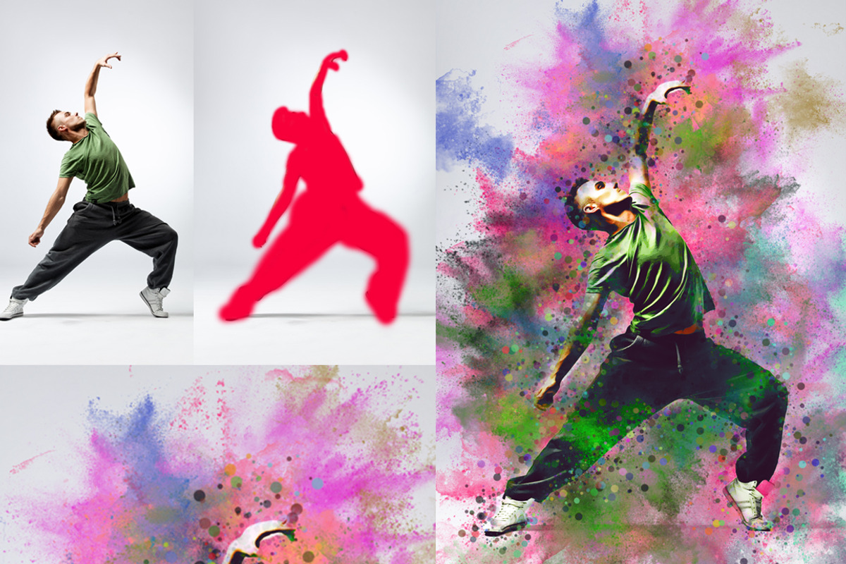 Pop Art Powder Explosion Action, an Action Add-On by MRI STUDIO