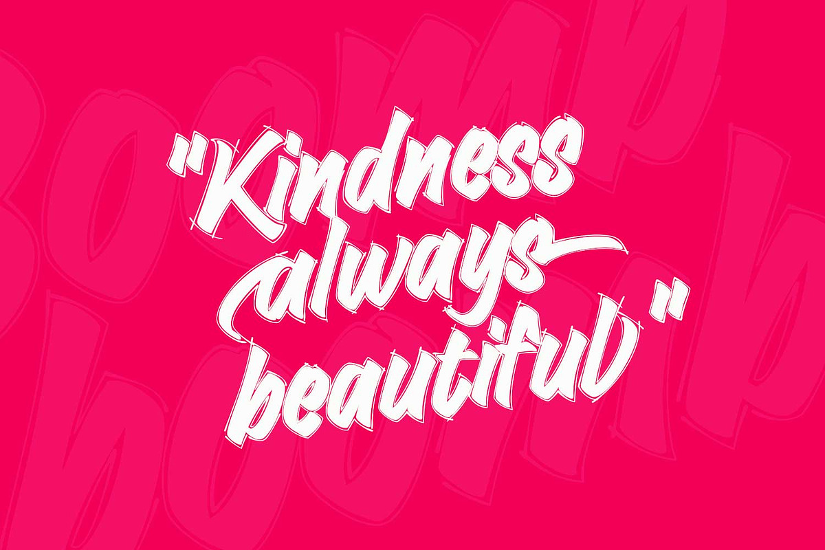 Boomba - Bold Brush Script Font, a Blackletter Font by Ridha-38.lineart (Photo 9 of 15)