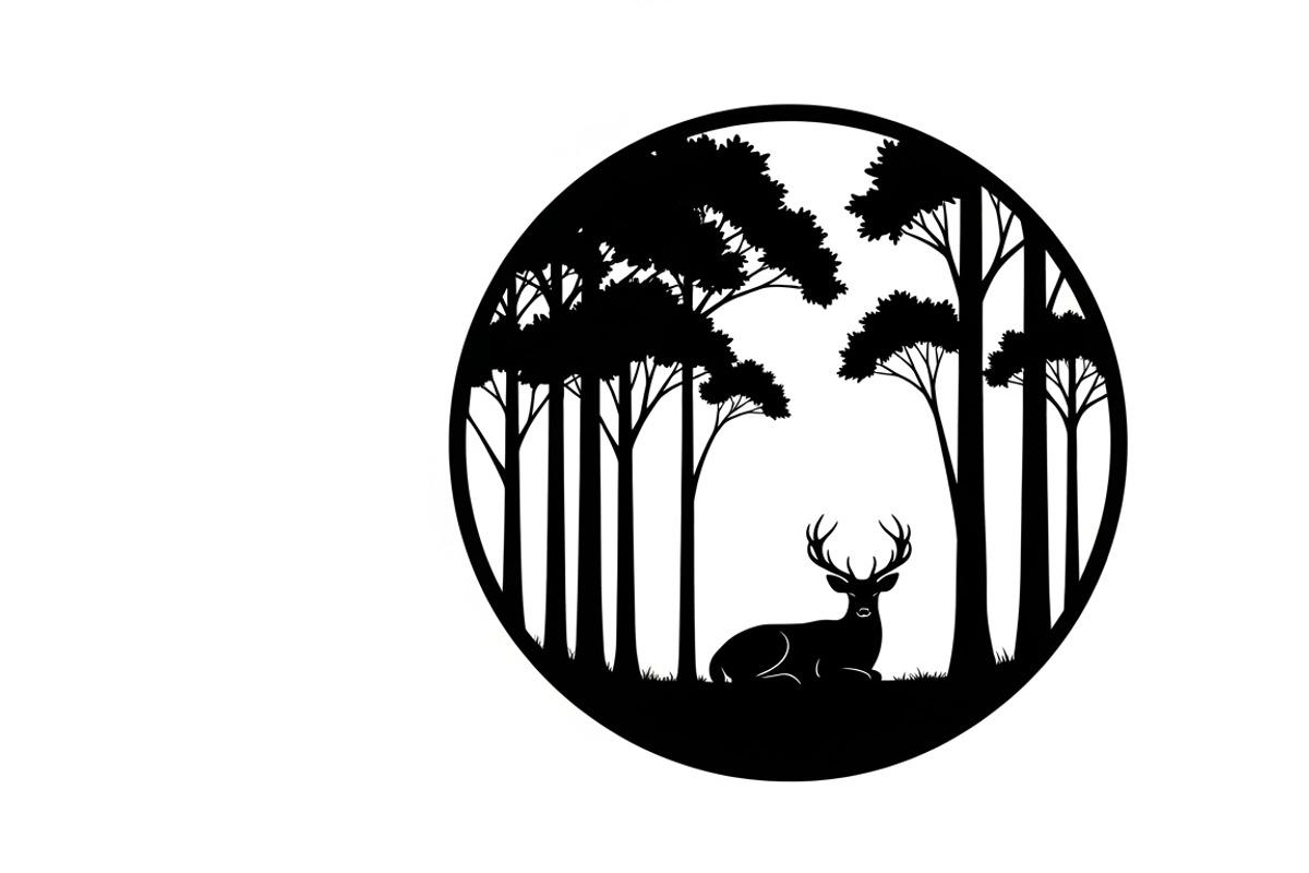 Beautiful deer forest circle art, an Illustration by Amazin_art (Photo 13 of 32)