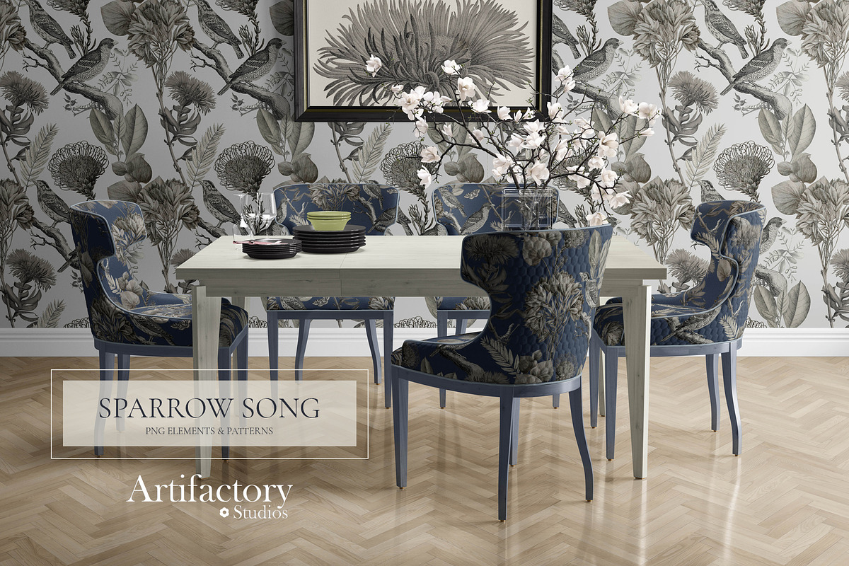 Sparrow Song PNG Element Bundle, a Pattern Graphic by Artifactory Studios (Photo 2 of 9)
