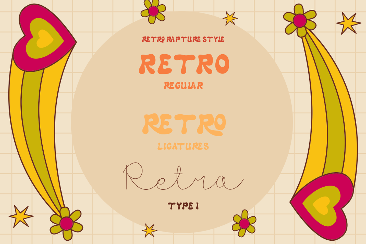 Retro Rapture - Duo Retro Font, a Font by PutraCetol Studio (Photo 10 of 11)