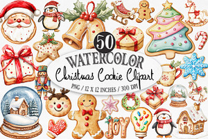 Christmas Cookie Clipart, an Illustration by Designking
