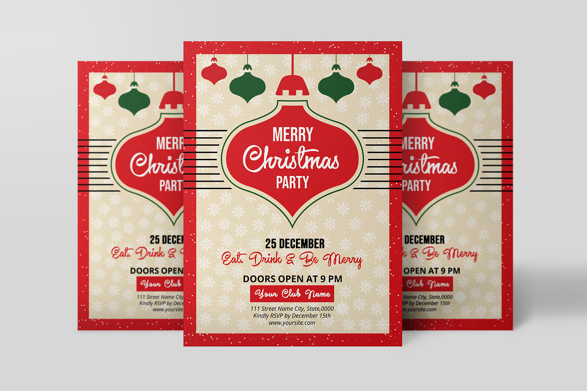 Christmas Party flyer Template, a Flyer Template by Ultimate Template Shop (Photo 4 of 6)