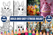 Bold And Easy Stress Relief Coloring, an Illustration by Design Home (Thumbnail 1 of 3)