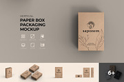 Vertical Kraft Soap Box Pack Mockup, a Packaging Mockup by Ram Studio LLC (Thumbnail 1 of 8)