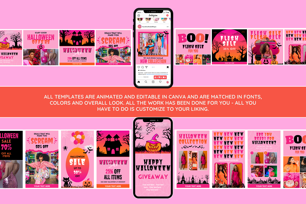 Halloween Instagram Templates, a Social Media Template by SunshineStudioBoutique (Photo 7 of 8)